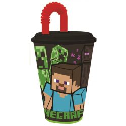 Minecraft Szívószálas pohár 
