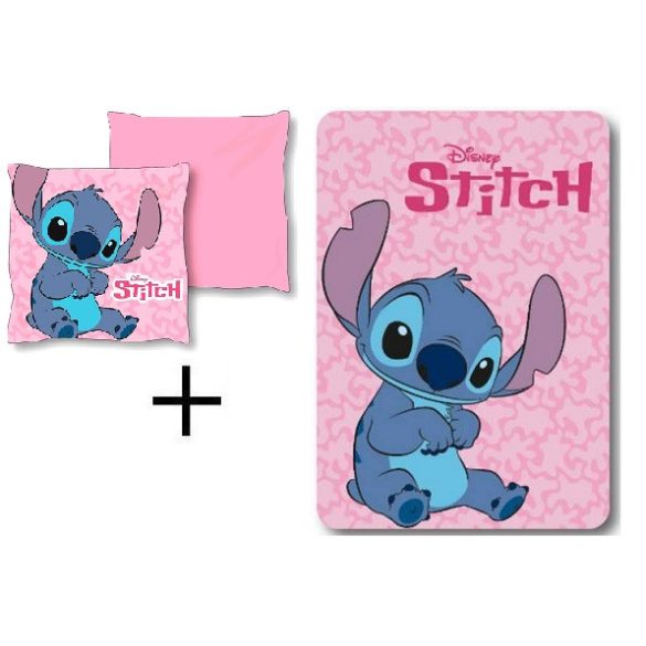 Lilo és Stitch Pink takaró, párna szett