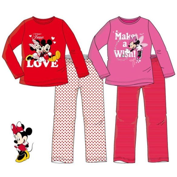 Disney Minnie hosszú ujjú pizsama (98-128 cm)