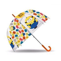 Minions gyerek átlátszó félautomata esernyő 