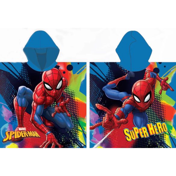 Spiderman Pókember Blue poncsó (Fast Dry)